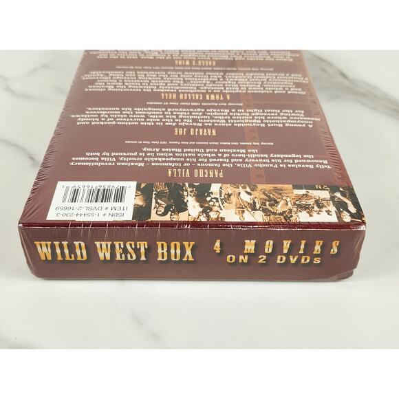 Movie Wild West Box New Sealed 2 Dvd's 4 Movies Pancho Villa Burt Reynolds - Picture 8 of 11